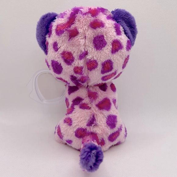 Ty Beanie Boos Collection HTF Glamour the Pink Spotted Leopard Cat Plush - Picture 6 of 7